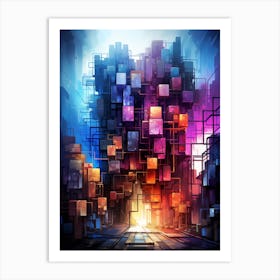 Cube City Art Print