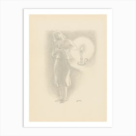 Woman With Shirt, Mikuláš Galanda Art Print