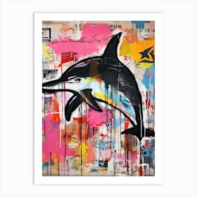 Dolphin, Neo-expressionism Art Print
