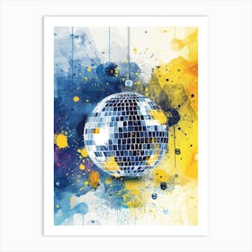 Disco Ball Background 1 Art Print