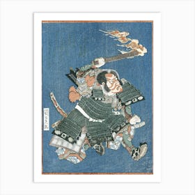 Ichikawa Danjuro Vii As I No Hayata (1820), Vintage Japanese Man Illustration By Utagawa Kunisada Art Print
