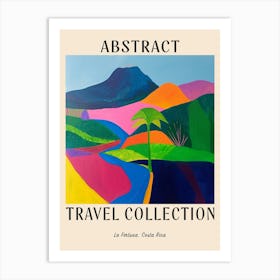 Abstract Travel Collection Poster La Fortuna Costa Rica 1 Art Print