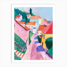 Pink Houses 1 Art Print