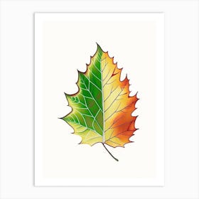 Maple Leaf Warm Tones 5 Art Print