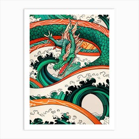 Japanese Dragon 3 Art Print