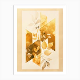 Golden Leaves 3 Art Print