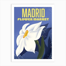 Madrid Flower Market Art Print