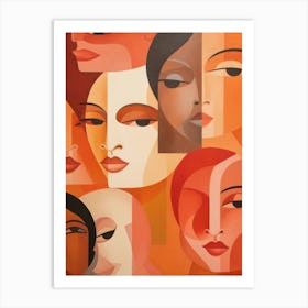 Womens Faces Art Print