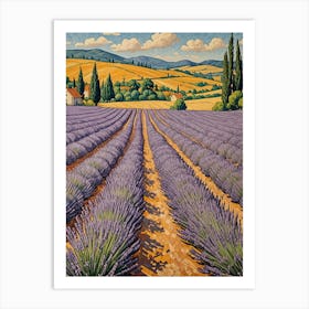 Lavender Field no2 Art Print