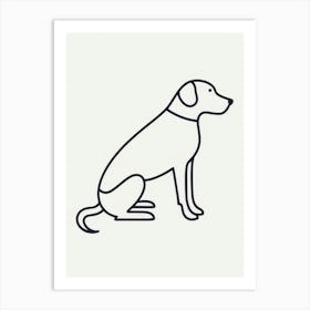 Dog Sitting Art Print