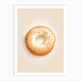 Breakfast Bagel Marker Art 1 Art Print