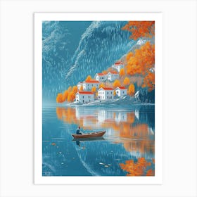 Autumn Village Art Print