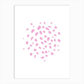 Abstract Pink Dot Pattern – Minimalist Modern Art Art Print