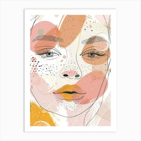 Abstract Of A Woman'S Face 13 Art Print