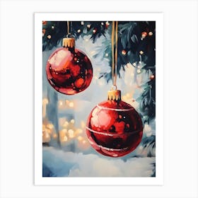 Christmas Ornaments 1 Art Print