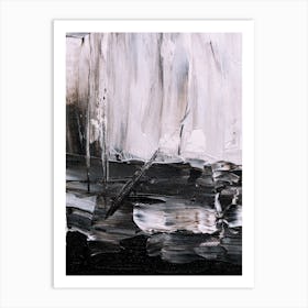 Abstract Painting, Black And White Art Print