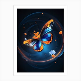 Butterfly Wallpaper 1 Art Print