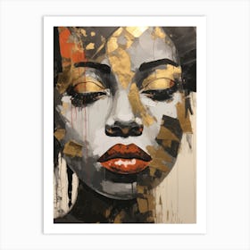 Gold And Black 2 Art Print