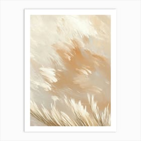 Neutral Brush Stroke Abstract Beige Art Print Art Print