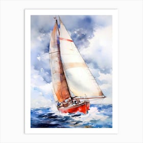 Sailboat In The Ocean 7 sport Art Print