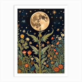 William Morris Moon And Stars 2 Art Print