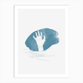 Hand In The Water Art Print