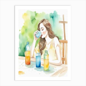 Drinking Alone Art Print