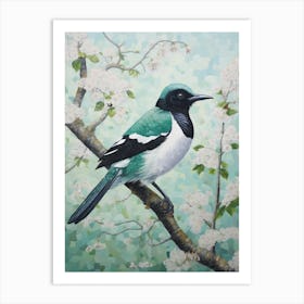 Ohara Koson Inspired Bird Painting Magpie 5 Art Print