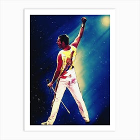 Superstars Freddie Mercury Rock On You Art Print