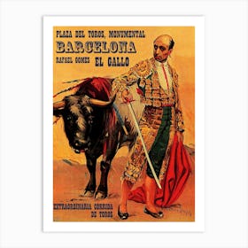 Barcelona, Bullfighter Art Print