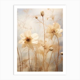 Boho Dried Flowers Love In A Mist Nigella 5 Art Print