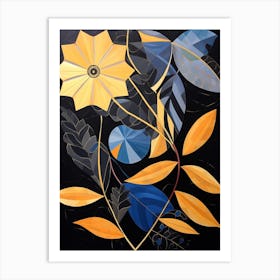 Sunflower 6 Hilma Af Klint Inspired Flower Illustration Art Print