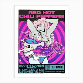 Red Hot Chili Peppers Primus Original 1989 Concert Poster Art Print