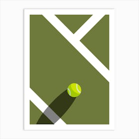 Tennis Ball On Court 1 Art Print