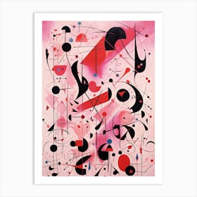 Pink Abstract Symphony Art Print