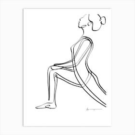 Low Lunge Pose Abstract Art Print