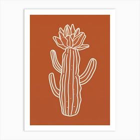 Cactus Line Drawing Acanthocalycium Cactus 3 Art Print