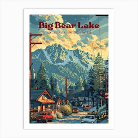 Big Bear Lake California Travel Art Art Print