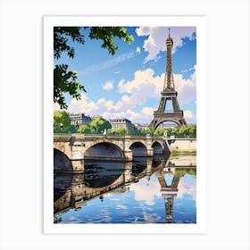 Paris Eiffel Tower Reflection Art Print