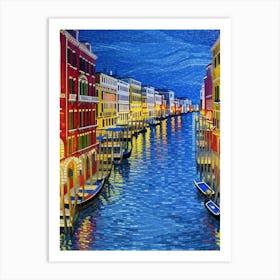 Venice At Night 1 Art Print