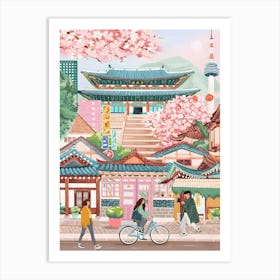 Seoul South Korea Housewarming Gift Travel Art Print