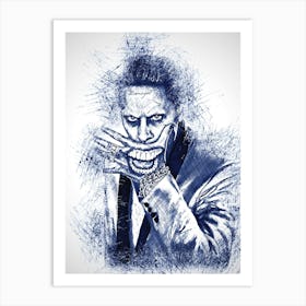 Joker Pencil Sketch Art Print