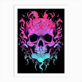 Luminous Remnants in Midnight Hues Art Print