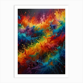 Colorful Splashes 6 Art Print