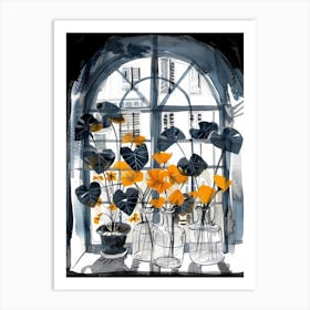 Flowers In The Window Art Print