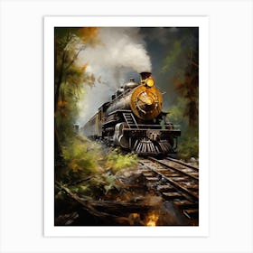 Train In The Woods 1 Art Print