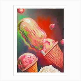 Ice Cream Cones print 7 Art Print