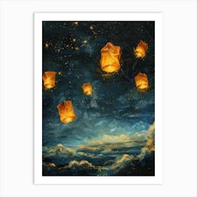 Sky Lanterns 6 Art Print