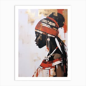 African Woman | Boho Style 6 Art Print