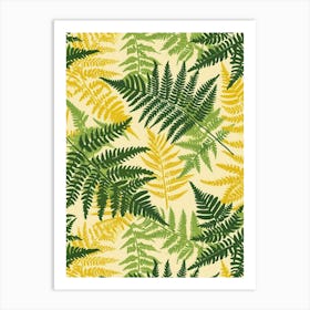 Pattern Poster Ruffled Fern 4 Art Print